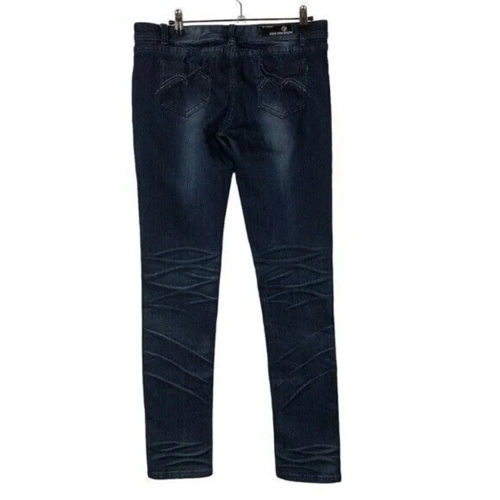HPS Jeans Creative Evolution Y2K Dark Wash Skinny Jeans 29 - Picture 2 of 5